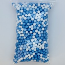 Шарики пенопластовые микс бело-голубой крупные
